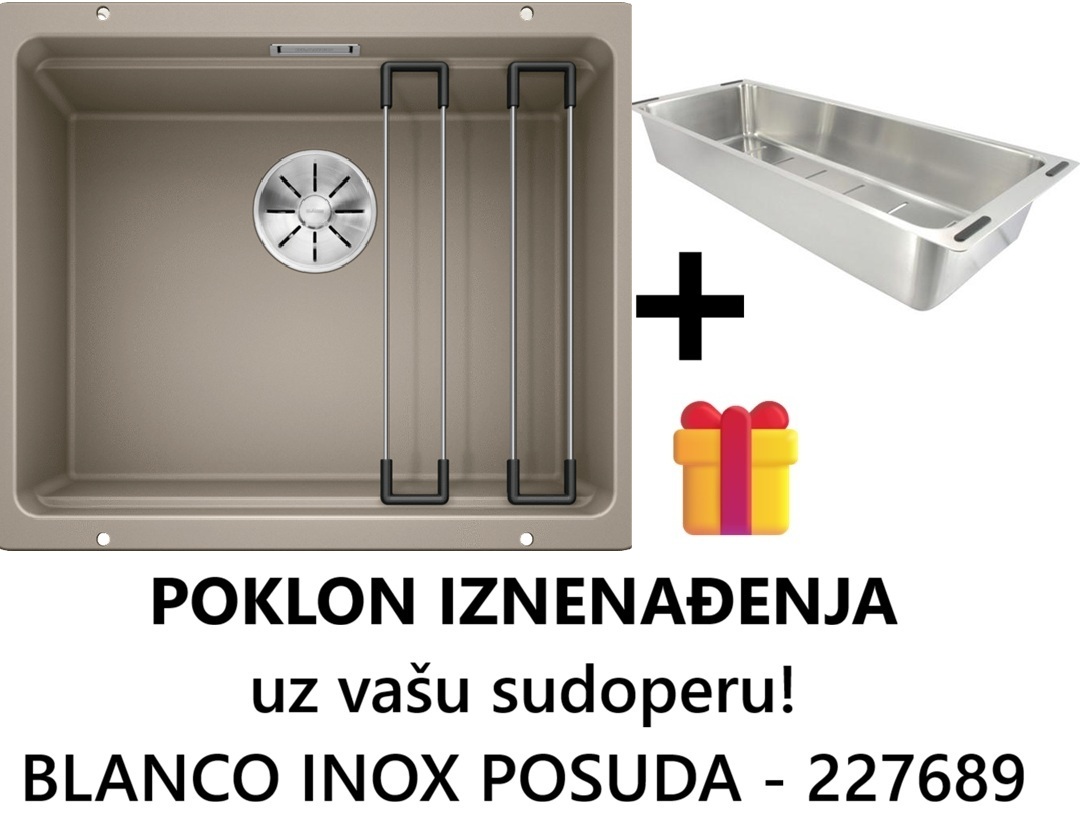 BLANCO sudopera ETAGON 500-U 500x400/200 mm- Tartuf