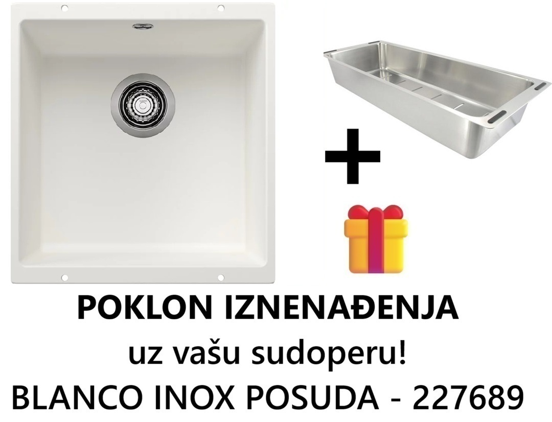 BLANCO ROTAN 400-U 400x400/190mm BELA