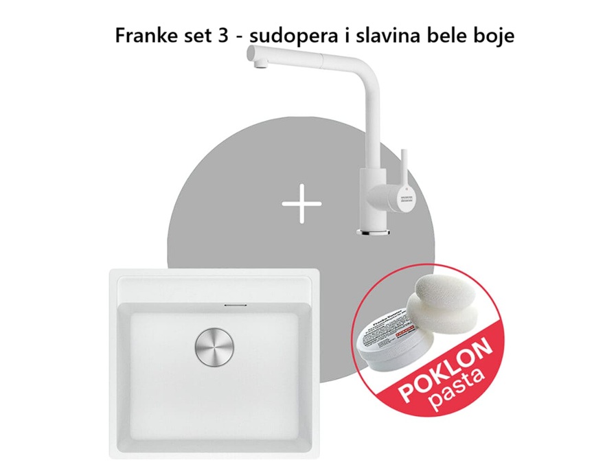 FRANKE SET 3 MARIS 2.0 MRG 610-52 TL I LINA L DOCCIA 5 BOJA