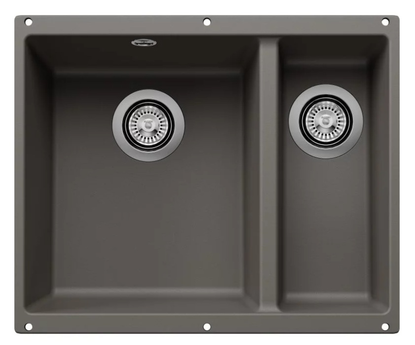 BLANCO SUDOPERA ROTAN 340/160-U VULKAN SIVA 550x450/190/130 mm 527327